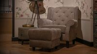 UrbanSofa Chelsey Fauteuil Belize Taupe Chelsey Hocker